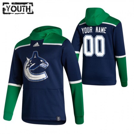 Kinder Vancouver Canucks Custom 2020-2021 Reverse Retro Pullover Hooded Sweatshirt